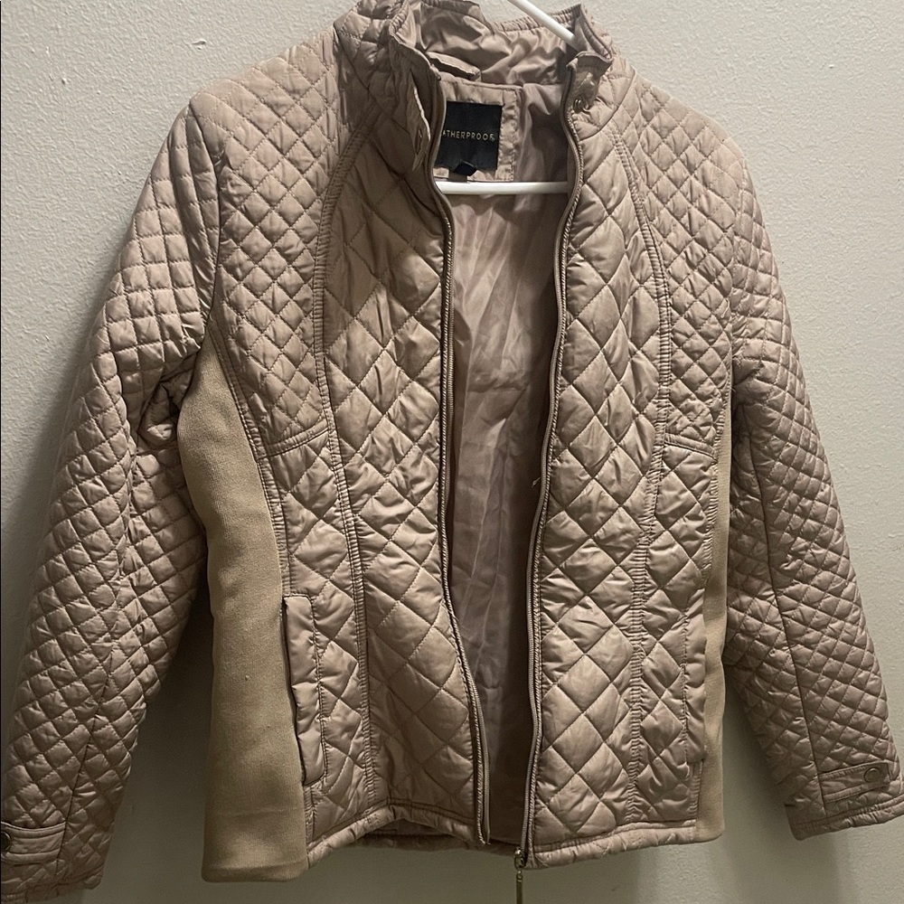 Weatherproof Women's Quilted Beige Jacket